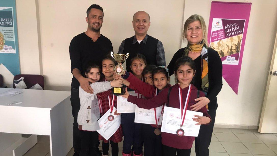 Aydın Gençlik ve Spor İl Müdürlüğünün Düzenlediği Satranç Turnuvasında Kız Minikler Kategorisinde Sazlıköy Hilmi Fırat İlkokulu Kız Takımı İl 4.' sü Olmuştur