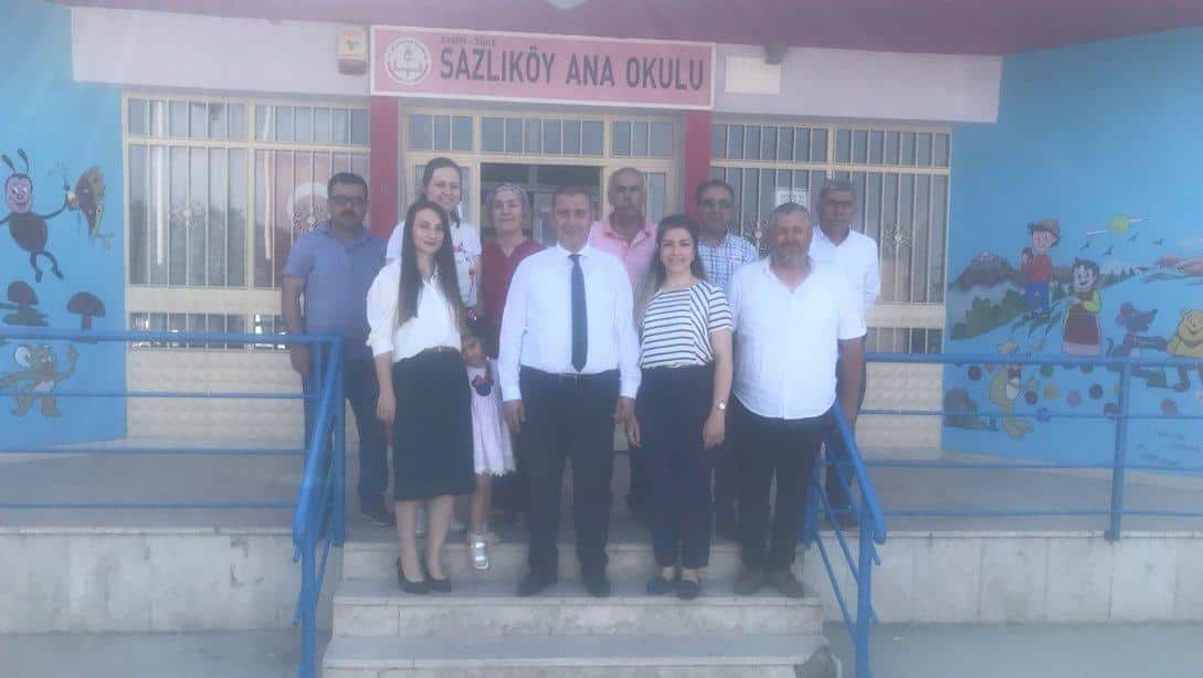 İlçe Kaymakamımız Sayın Ümit Hüseyin GÜNEY, İlçe Milli Eğitim Müdürümüz Sayın Şerafettin YAPICI ile birlikte Sazlıköy Anaokulu'nu ziyaret etti