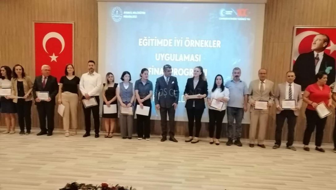 il Milli Eğitim Müdürlüğümüz tarafından yürütülen ''Eğitimde İyi Örnekler Projesi'' ödül töreni Efeler Adnan Menderes AİHL konferans salonunda düzenlenmiştir. 